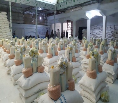 روند توزیع مواد غذایی برای ٢٠٠٠ فامیل بی بضاعت در قندهارآغاز گردید